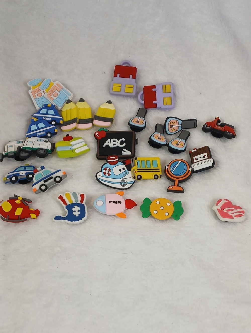 Assorted   Charms - Colorful Educational Icons 29 Pcs NWT